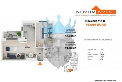 Apartament cu 2 camere decomandat, mobilat în Militari - 16