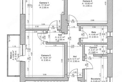 Apartament cu 3 camere decomandat în Punctele Cardinale - 6