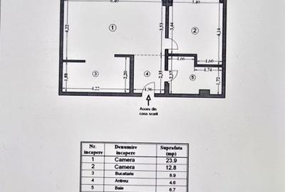 Apartament cu 2 camere în Gara