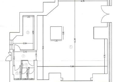 Spatiu comercial cu vitrina 8m, VAD bun, 119mp utili, Racadau - 1