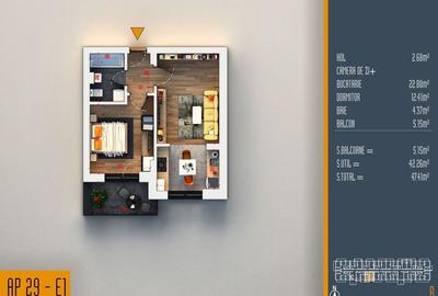 Oferta Lansare 2 camere tip studio proiect nou Pallady - 3