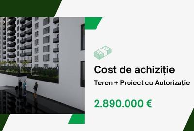 Teren cu Autorizație. Proiect 10 Et.  - 197 de locuinte - 12