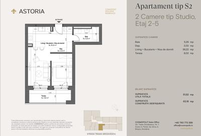 APARTAMENT 2 CAMERE TIP STUDIO - ÎN ZONA CENTRALĂ - COSMOPOLIT ASTORIA - 2