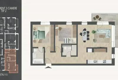 Apartament cu 3 camere decomandat în Theodor Pallady - 3