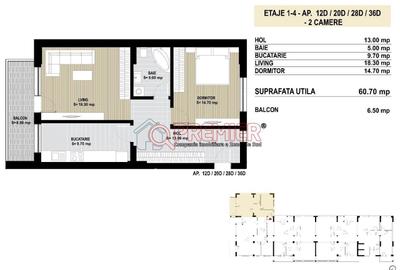 Apartament cu 3 camere în Metalurgiei - 2