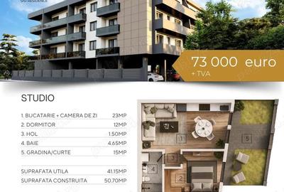 Studio de Vanzare, Bloc nou, Tomis nord , Sisi Residence - 1