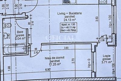 Apartament cu 2 camere semidecomandat în Florești - 4