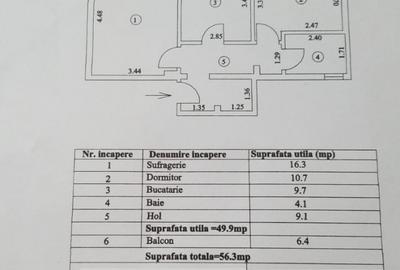 Apartament 2 camere, confort 1 decomandat, Progresu,  Mobilat Utilat. - 2