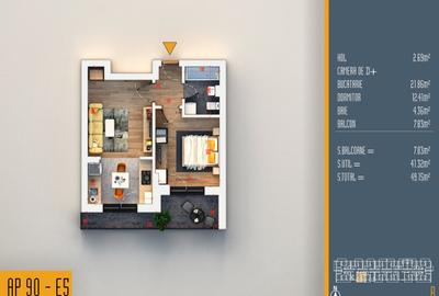 Neofort 84 - STUDIO, incalzire pardoseala,ideal  investitie, bloc nou Titan - 11