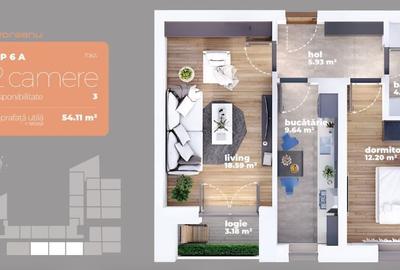 Apartament cu 2 camere decomandat în 1 Decembrie 1918 - 4