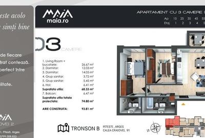 Maia Craiovei | 3 Camere Moderne | Aproape de Parcuri si Sco - 2