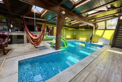 Casa 4 dormitoare cu piscina, gratar, iaz ?i zona de relaxare
