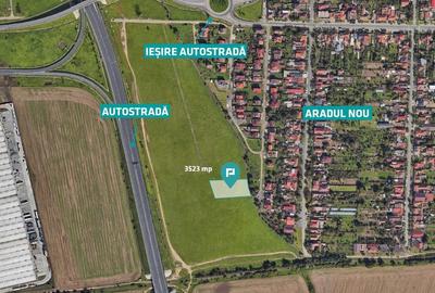 Teren de 3523 mp, în Aradul Nou
