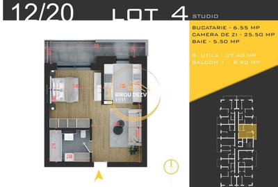 Apartament cu 2 camere în Titan - 2