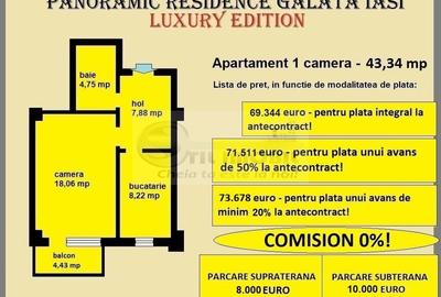 Apartament decomandat de vanzare in Iasi, Galata, 43,34 mp, bloc nou - 2