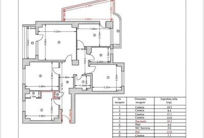 Apartament cu 4 camere decomandat, mobilat în P-ța Romană - 2