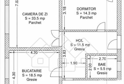 Apartament cu 2 camere decomandat în Ștrand - 1