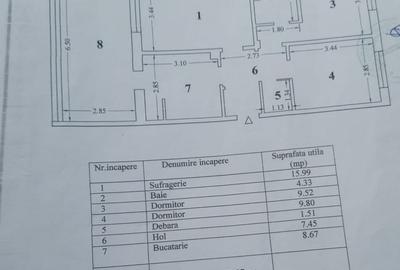 Apartament cu 3 camere, mobilat în Inel I - 9