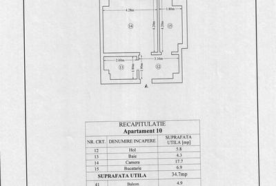 P.F. Apartament cu o camera, Tatarasi, 40mp, decomandat - 1