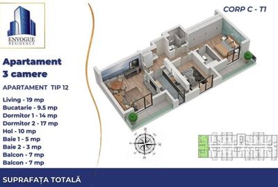 Apartament cu 3 camere decomandat în Militari - 1