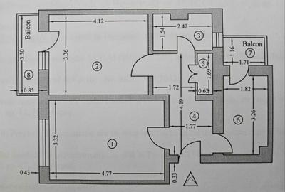 Apartament cu 2 camere decomandat în Negru Vodă - 1