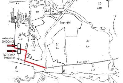 Vand teren Gorneni 3700 intravilan + 3400 extravilan - 3