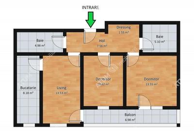 Apartament de 3 camere cu 2 bai si balcon in zona Brana/Unim - 5