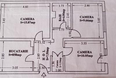 Spatiu comercial/apartament in zona Inel 2 Constanta, 3 camere decomandate, part
