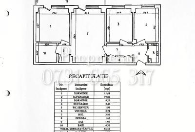 Apartament cu 3 camere semidecomandat în Tei - 10