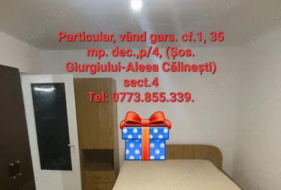 Proprietar, vand garsoniera cf.1, dec, parter din 4, Aleea Caline?ti 6, (?os.Giurgiului), sector 4. - 3