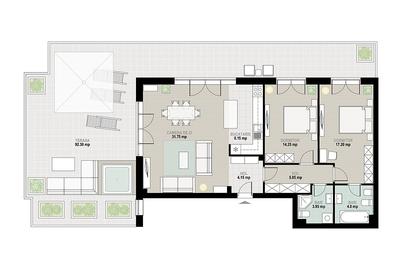 Penthouse pe malul lacului cu o terasa de 95 mp - Lebada Lake Residence - 2