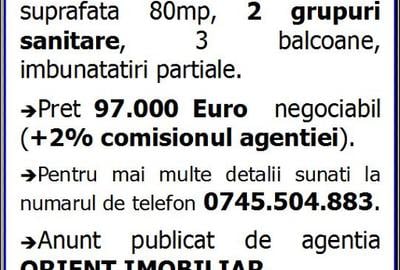 Poarta 6, decomandat, 3 camere, etaj 1, vanzari Constanta - 10