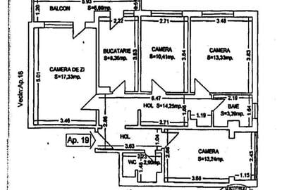 Apartament cu 4 camere, mobilat în Tomis I - 17