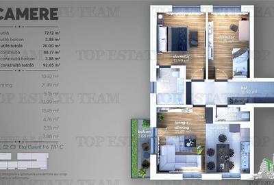 Apartament cu 3 camere decomandat în Timișoara - 2