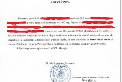 Teren de 3000 mp, în Săbăreni - 1