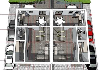 Duplex cu 4 camere cu Canalizare în Hipodrom 4 - 4