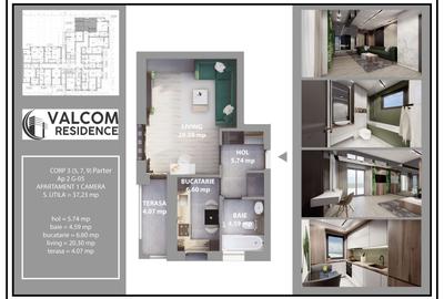 Valcom Residence Bartolomeu, Garsoniera, terasa 4.07, Comision 0% - 5