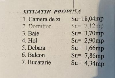 Apartament 1 camera, transformat in doua camere, zona Vidin - 4