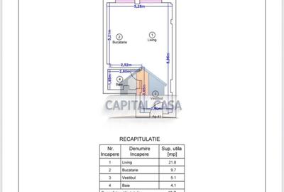 Apartament cu 1 camere semidecomandat, mobilat în Nord - 13