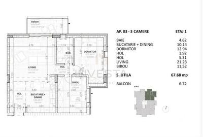 Apartament 3 intr-un imobil premium! Etajul 1! - 10