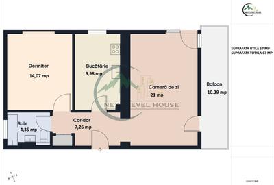 Apartament cu 2 camere decomandat, mobilat în Sânpetru - 9
