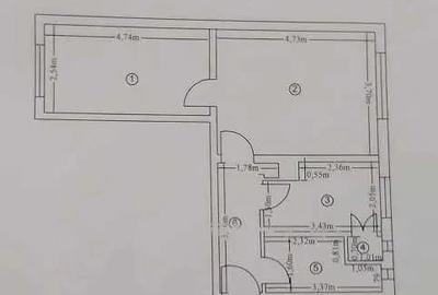 Apartament cu 2 camere semidecomandat în Central