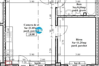 Apartament 2 cam OS, 43 mp etaj intermediar zona Bucium - Visan - 4