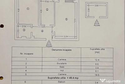 Apartament cu 2 camere decomandat, mobilat în Dacia - 2
