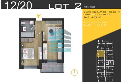 2 Camere Tip Studio 42 Mp,Pallady-Nicolae Teclu,Metrou - 1
