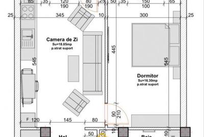 Apartament cu 2 camere în Baciu - 1