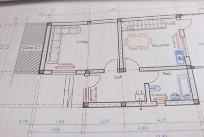 Casă cu 3 camere în Central - 2