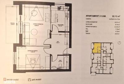 Apartament cu 2 camere decomandat în Tractorul - 7