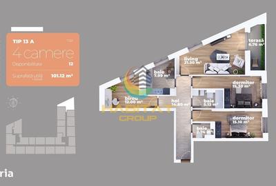 Apartament cu 4 camere decomandat în Titan - 2