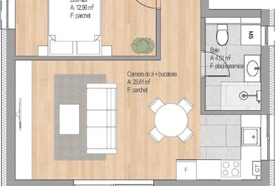 Apartament cu 2 camere în Florești - 2